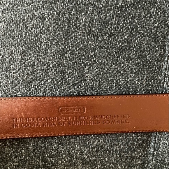 Coach Navy Blue Leather Belt 42 - Picture 6 of 10